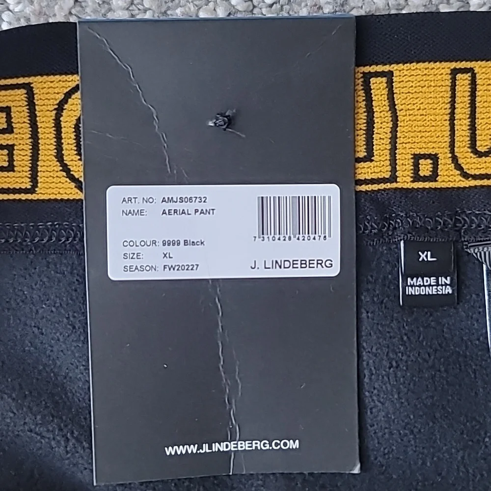 J. Lindeberg Aerial Layering Pant Size XLarge Color Black NWT